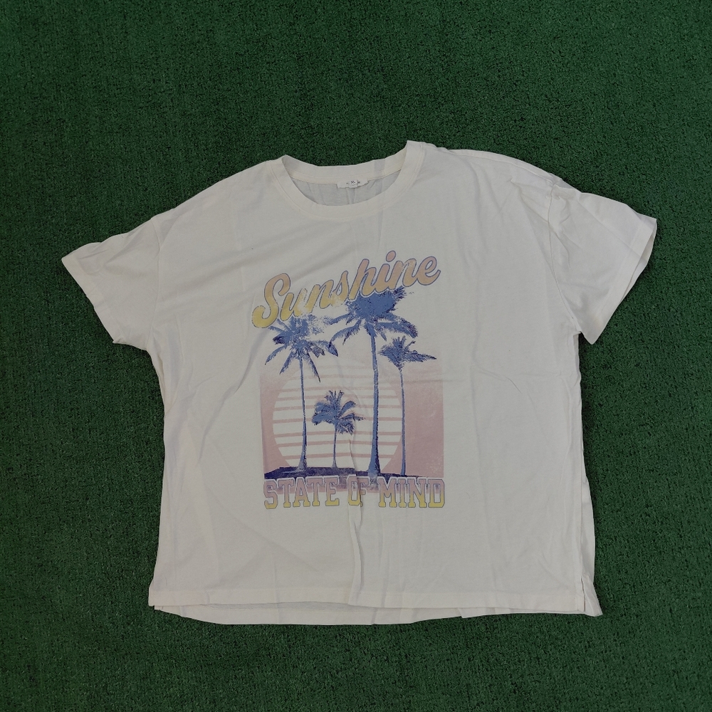 Womens Sunshine State Of Mind T Shirt Size XL